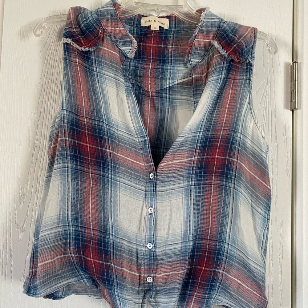 Cloth and stone tie bottom shirt